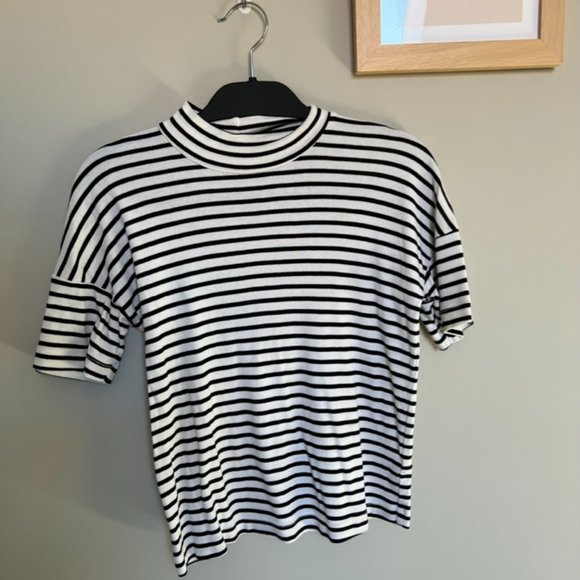 Splendid‎ Striped Mockneck Tee - Picture 2 of 5